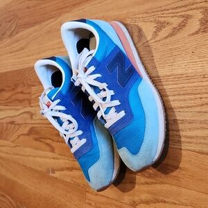 Women's New Balance J Crew Running Shoes / Sneakers Blue and Orange Suede size 7